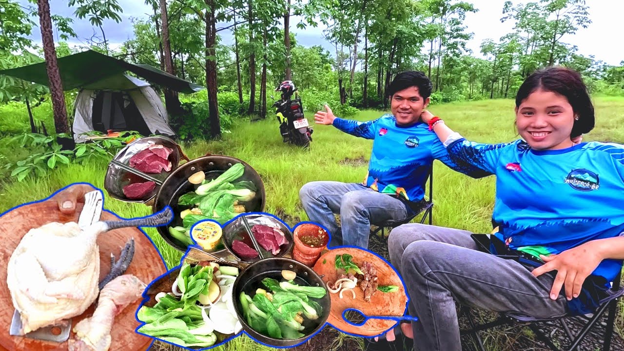 Pitching a tent in the rain on the grass with my fiancé Ep187