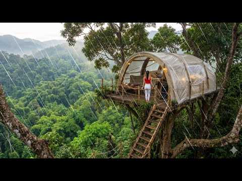 She Built a Luxury Treehouse to Survive the Rainforest !