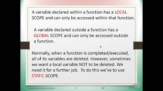 Information 12 -Sci - IT - Lesson 5 -Server Side Scripting - PHP - Variables - Lecture No.4 Update