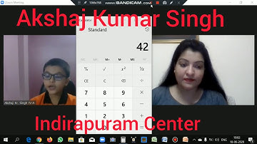 Akshaj Kr Singh creates table of 42 in a jiffy ! Watch photovisual memory in #AscentAbacusdemo321