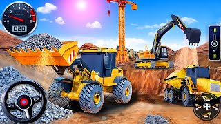 Heavy Excavator Crane Simulator - City Road Construction 2023 - Android Gameplay screenshot 1