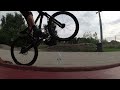 Slow-mo bunny hop over the 1.5 litre bottle