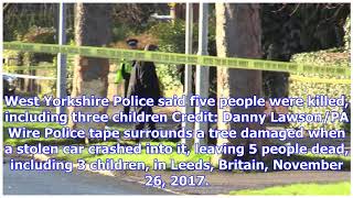 Three children among five dead in 'complete carnage' after stolen car crashed into tree
