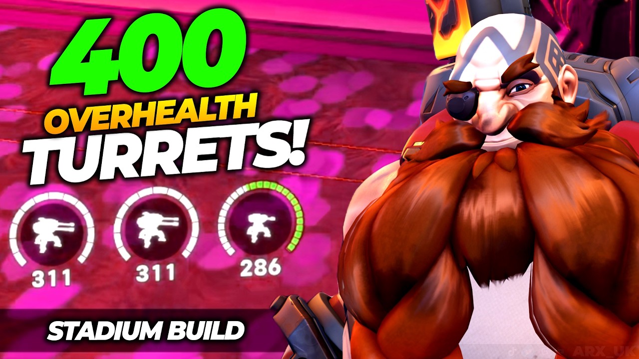 Throwing my turrets at their FACE! New Torbjorn Tactic (Overwatch Stadium)