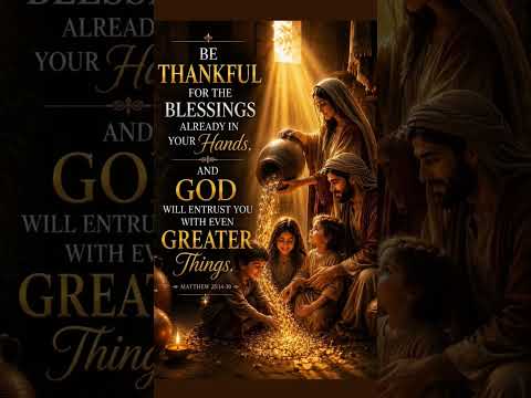 Be thankful for whatis in your hands to unlock more