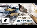 Easy Acrylic Paintings Step by Step / Acrylic Painting Tutorial / Abstract 25