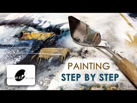 Easy Acrylic Paintings Step by Step / Acrylic Painting Tutorial / Abstract 25