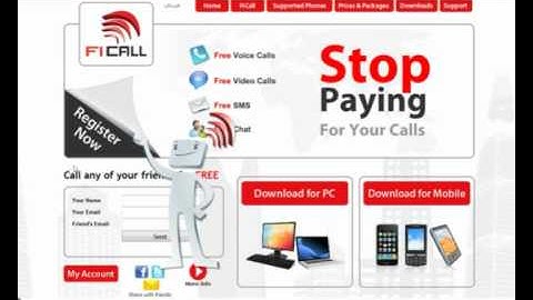 Tutorial to make free: video call | voice call | sms | Chat  | FiCall.com