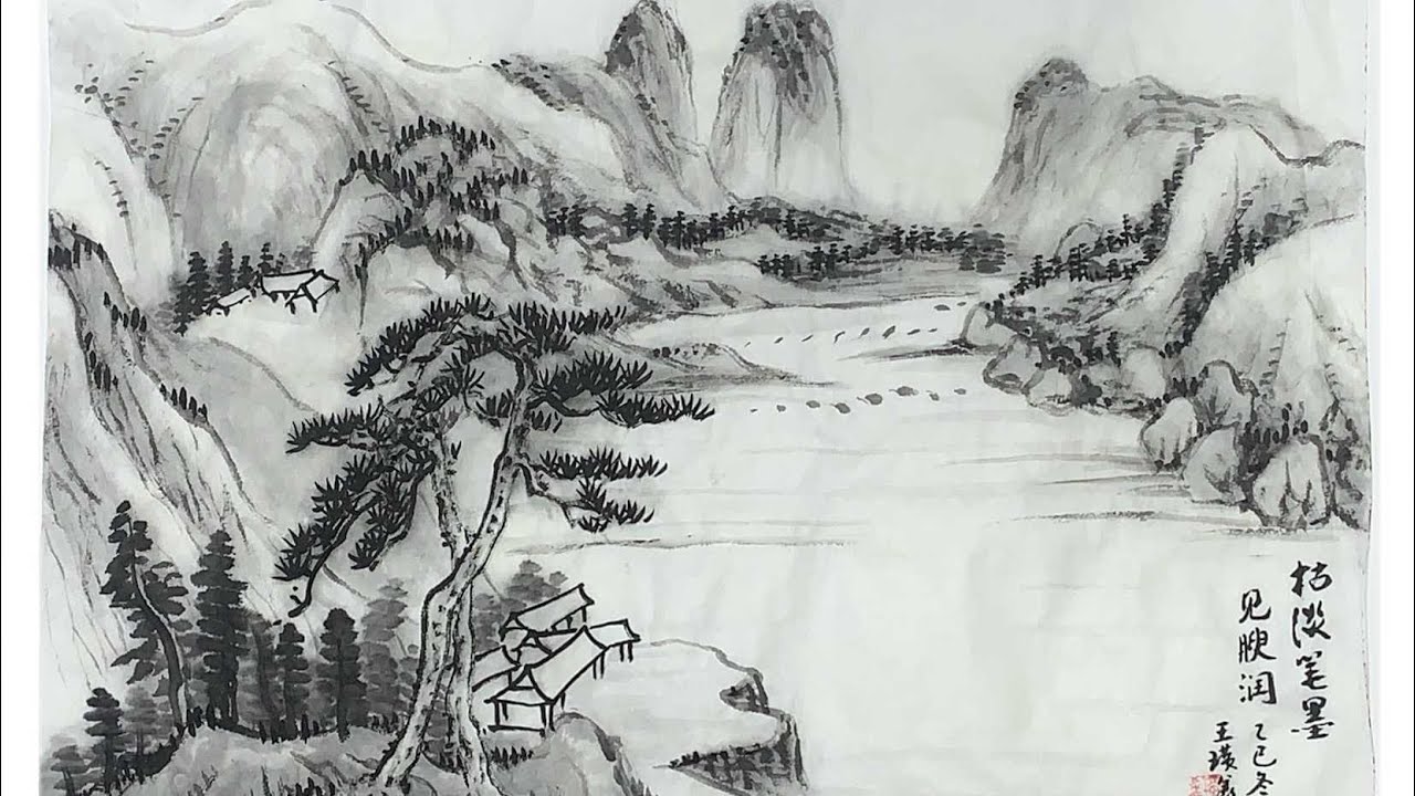 中国画课：山水吴历风格Chinese Painting Class: Landscape - YouTube