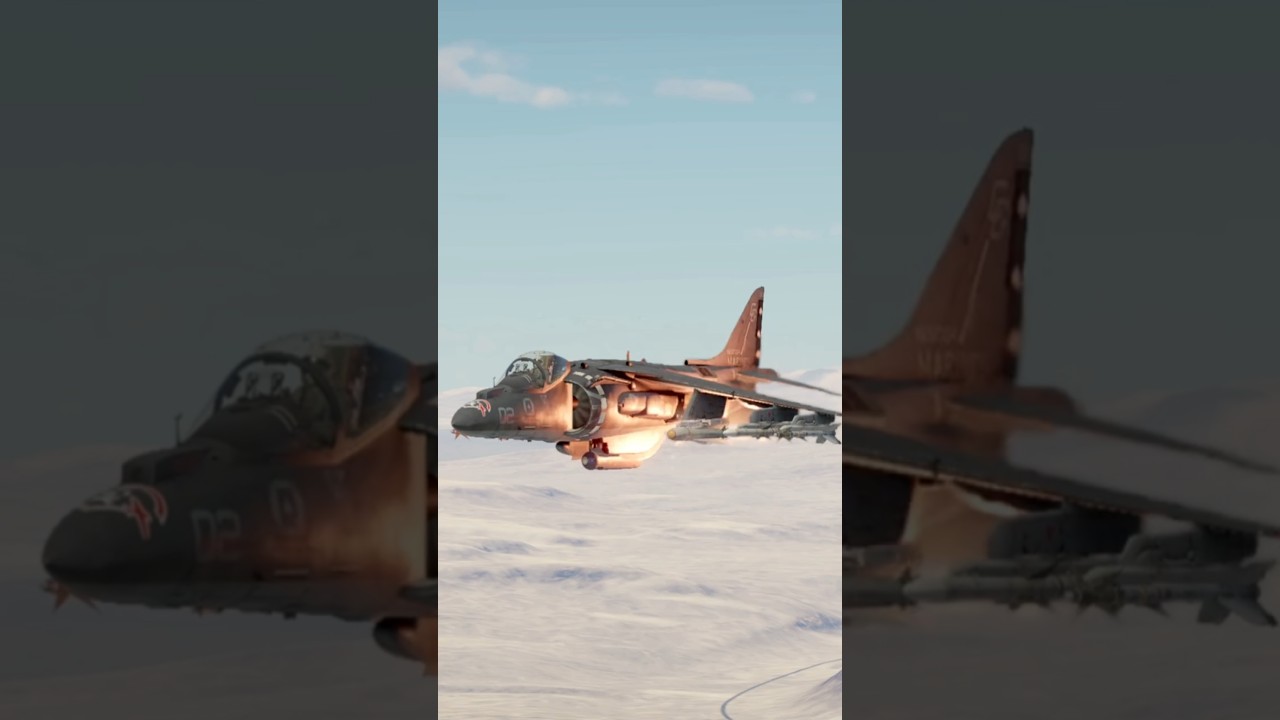 Harrier AV-8B Plus Unleashes Missile in Action! 🚀✈️ 