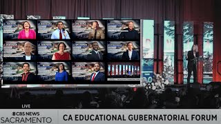 Candidates for California governor answer questions at a gubernatorial forum in Sacramento