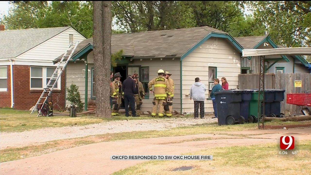Vacant House Fire In SW Oklahoma City Contained By Firefighters - YouTube