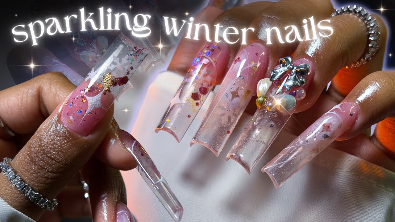 𝘚𝘱𝘢𝘳𝘬𝘭𝘪𝘯𝘨 𝘞𝘪𝘯𝘵𝘦𝘳 𝘕𝘢𝘪𝘭𝘴!🩷❄️✨ | 𝘦𝘯𝘤𝘢𝘱𝘴𝘶𝘭𝘢𝘵𝘦𝘥 𝘨𝘭𝘪𝘵𝘵𝘦𝘳𝘴 + 𝘮𝘪𝘯𝘪𝘮𝘢𝘭 𝘯𝘢𝘪𝘭 𝘢𝘳𝘵✨