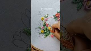 Hand embroidery design🪡 live highlights #shorts #embroidery #design