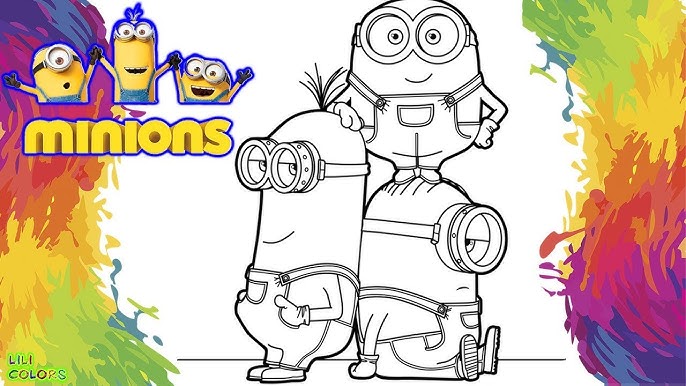 Colorindo Minions 3 banana Pintar Despicable Me diversão Jogo infantil  Desenhos animados de crianças 