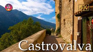 Castrovalva (Abruzzo), Italy【Walking Tour】History in Subtitles - 4K