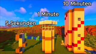 WIR BAUEN EINEN TURM IN 5 SEKUNDEN, 1 MINUTE UND 10 MINUTEN!