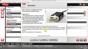 Delphi Ds150 - Dacia Duster 1.5 dci - Airbag - Lock Unlock computer menu