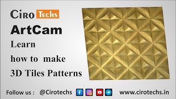 how to make 3D tile pattern #artcam #3d #carving #woodworking
