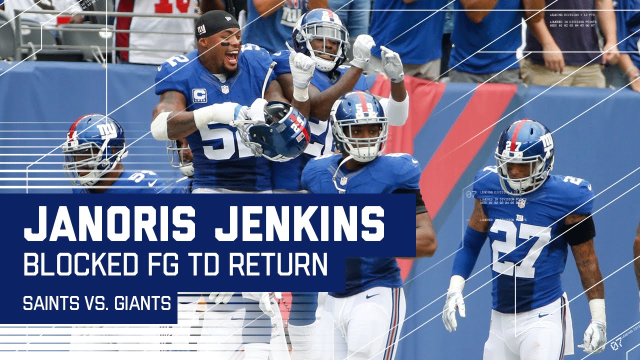 Janoris Jenkins Returns Blocked FG for TD! | Saints vs. Giants | NFL