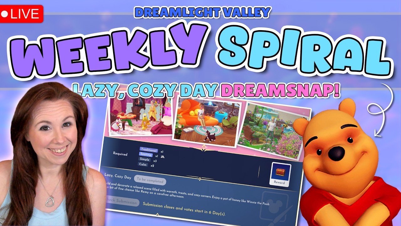 LAZY, COZY DAYS DREAMSNAP 🎨 | NEW Dreamsnap Theme = NEW Spiral😱| Dreamlight Valley Weekly Spiral!