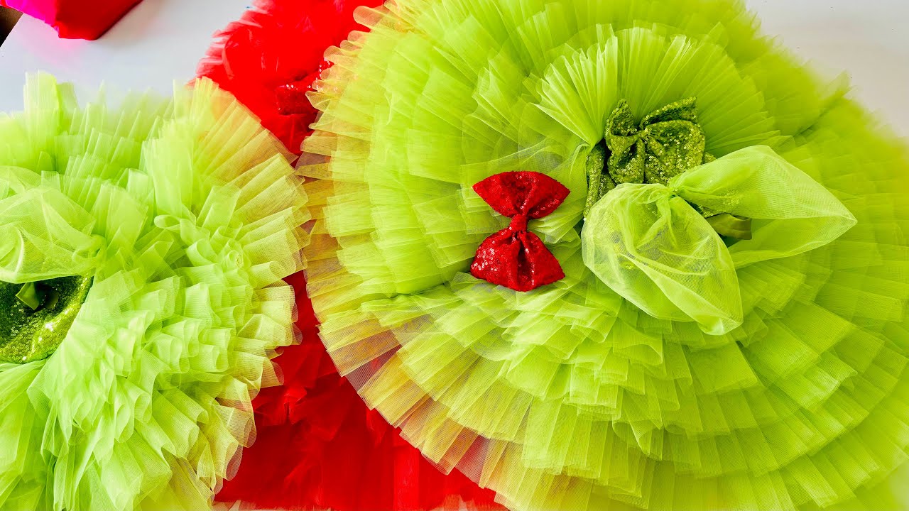 Parrot green theme dress 