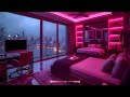 Lofi Rain at Night 🌧️ Neon Lights &amp; Cozy Penthouse | Relax, Sleep &amp; Study