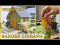 Miniature Garden Diorama - Wood Cottage and Garden Scenario DIY | Picoworm