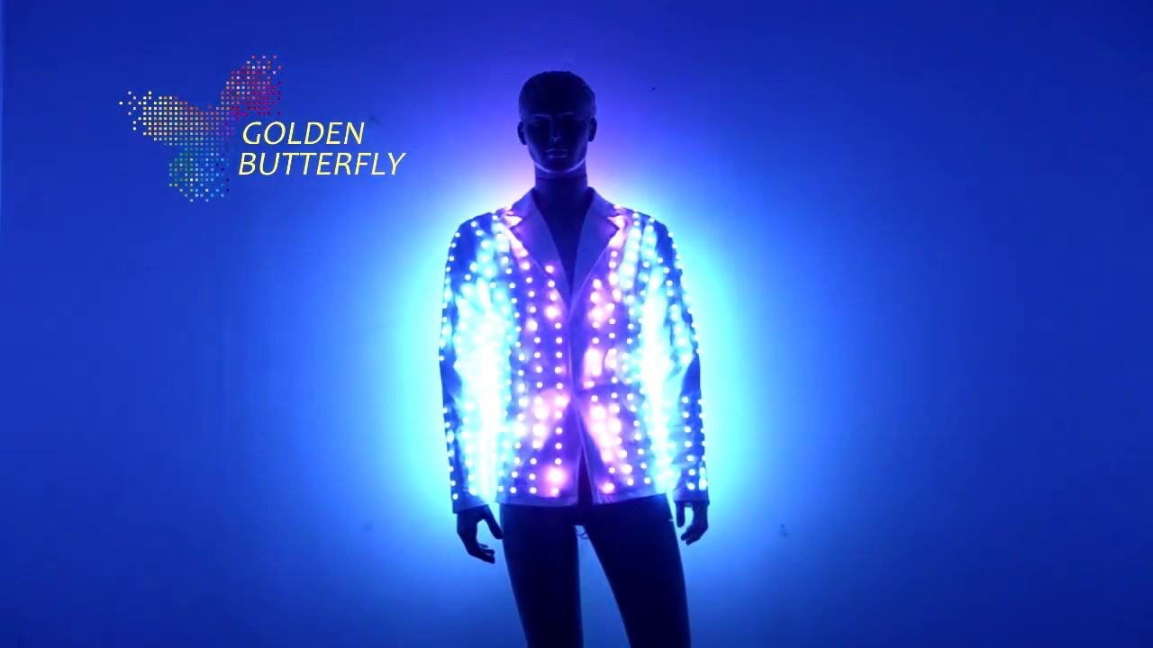 JHD L0036W-LED Clothing Light jacket Luminous Costumes Glowing LED Suits