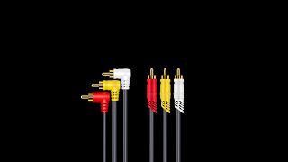 How It Looks 1.8M 6 Feet Right Angle 3 Rca Composite Video Male To Male Extender Cable