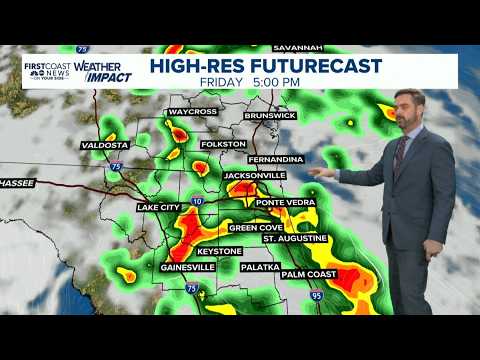 No changes to the humidity as the storm and rain coverage increases Friday and into the weekend