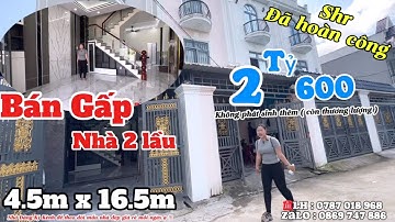 Nhà 2 lầu shr đã hoàn công sau lưng bến xe buýt Hưng long❇️chính chủ gởi bán 4PN gàn bình Chánh