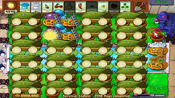 Plants vs. Zombies - Survival Endless (Pool) 22 Cob Cannon Strategy