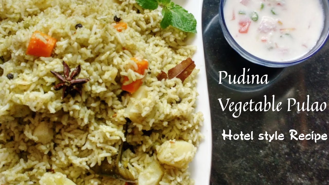 Hotel style pulao | Pudina Vegetable Pulao Recipe |  vegetable Rice Recipe | Pudina Rice | Mangalore Food