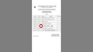 Adc Part 1 date sheet 2023 || B.com part 1 date sheet 2023|| date sheet 2023 || punjab university