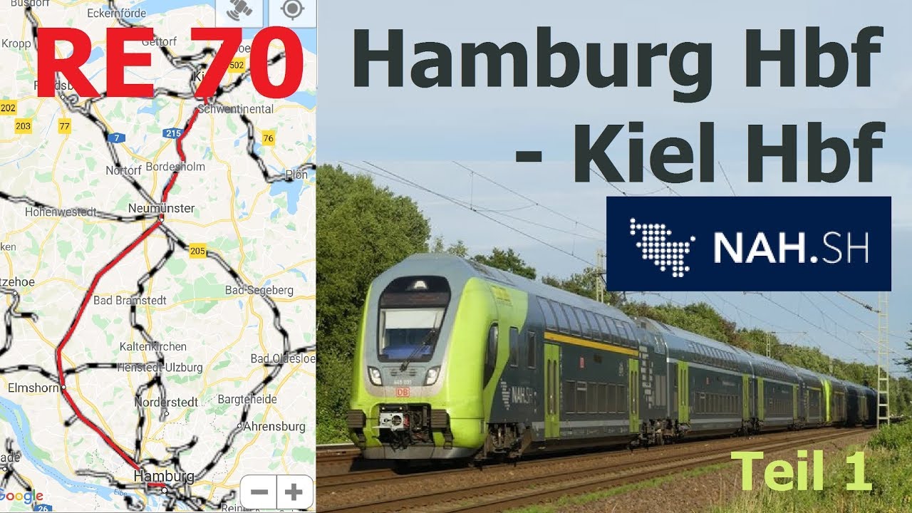 Mitfahrt NV S-H mit Ansagen: RE70 Hamburg-Kiel