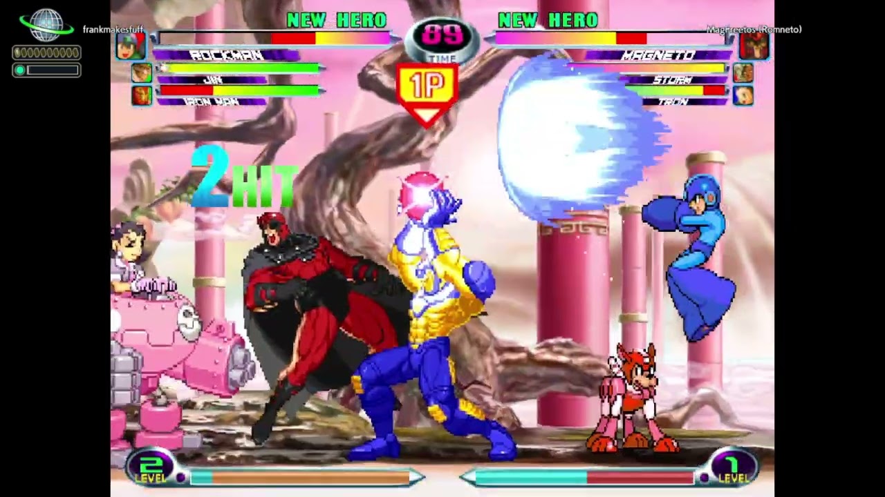 MvC2: Frankmakesfuff - Megaman + IM AAA 2 Button 60% Combo in 1 sec (Meterless) .:1.29.26:.