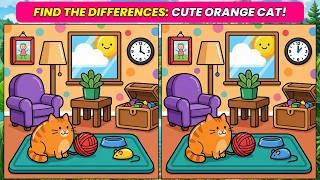 Find the differences: Cute orange cat! | Encuentra las diferencias: ¡Lindo gato color naranja! screenshot 4