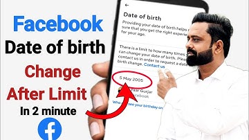 How to change birth date after limit on facebook 2025 | facebook date of birth change kaise kare