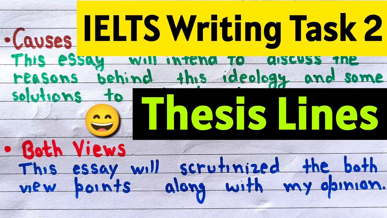 thesis line for writing task 2
