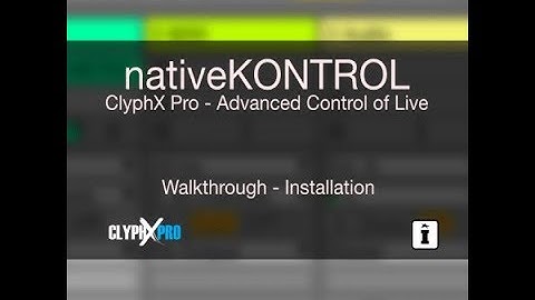 nativeKONTROL ClyphX Pro: Installation