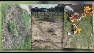 ‘Very disappointed’: Family cleans loved one’s gravesite amid ongoing damage at West Side cemetery
