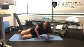 Modified side plank leg lift