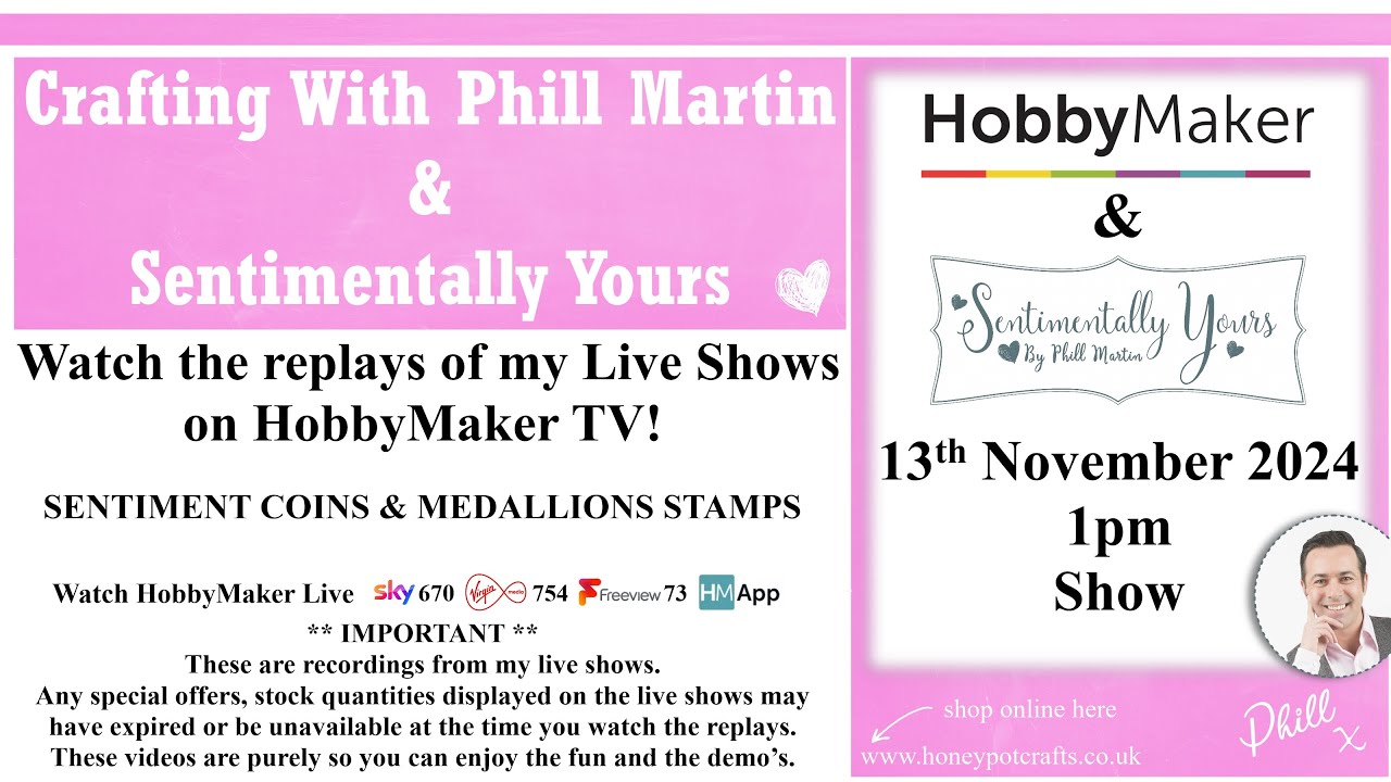 Sentiment Coins & Medallion Wraps Stamps 1pm Show On Hobby Maker - 13.11.24