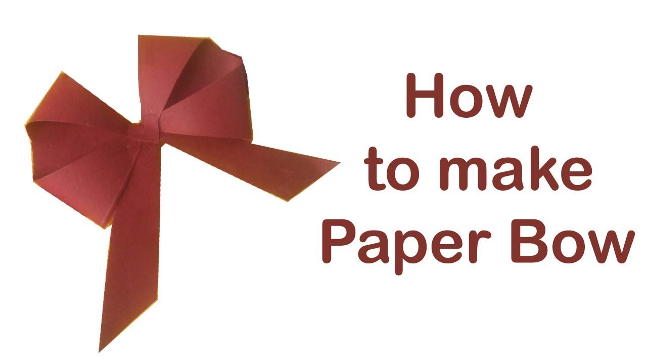 Origami bow tie Paper ribbon bow Easy Paper Crafts Simple Paper Craft How to make paper