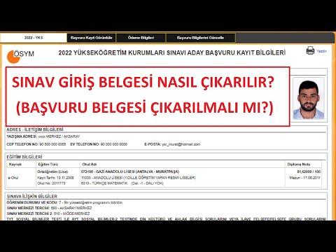 SINAV GİRİŞ BELGESİ NASIL ÇIKARILIR? - YKS BAŞVURU BELGESİNE GEREK VAR MI?