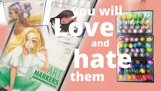 Ohuhu Dual Brush Pen Art Markers, watercolour markers, 72 set review + test