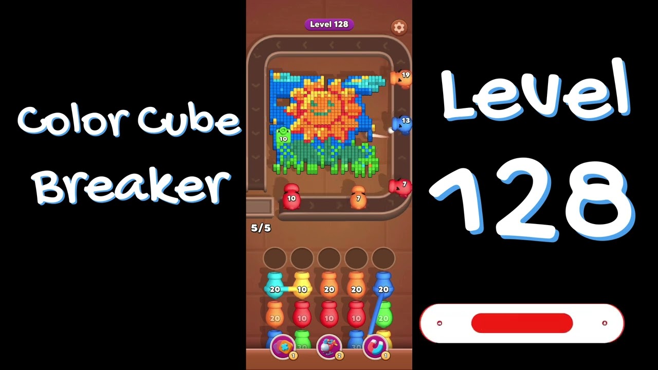 Color Cube Breaker Level 128 Gameplay 🎮 | Smash Cubes Puzzle Game | Go Answer