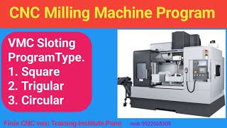 CNC milling machine | vmc sloting program| vmc programming tutorial| #vmc #2d #cnc #code #machincal