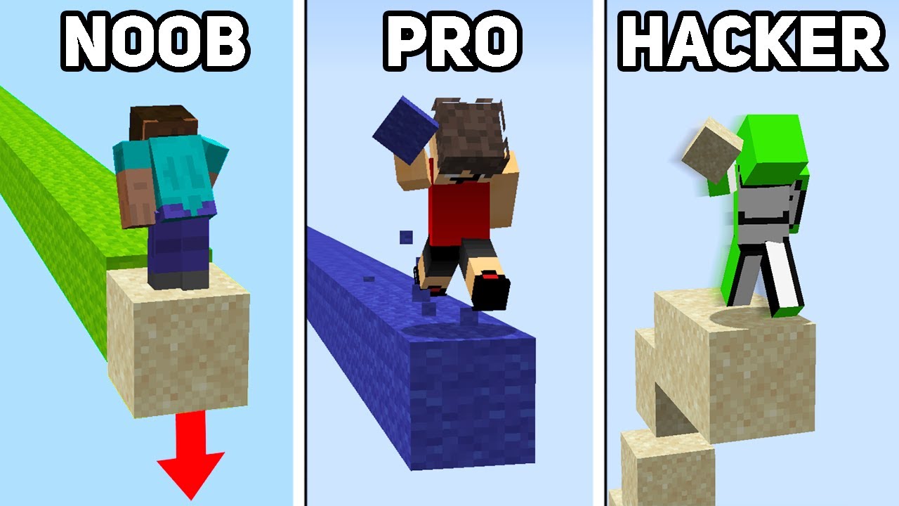 10qi JOGADAS DE NOOB vs JOGADAS DE PRO NO MINECRAFT (10QI vs 999QI) - YouTube